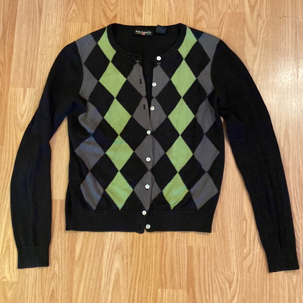 Polo jeans co button up sweater